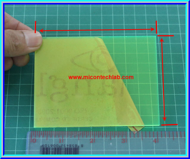 1x แผ่นอะคริลิคสีเขียวใส 3x4 นิ้ว หนา 3 มม (Acrylic Sheet)