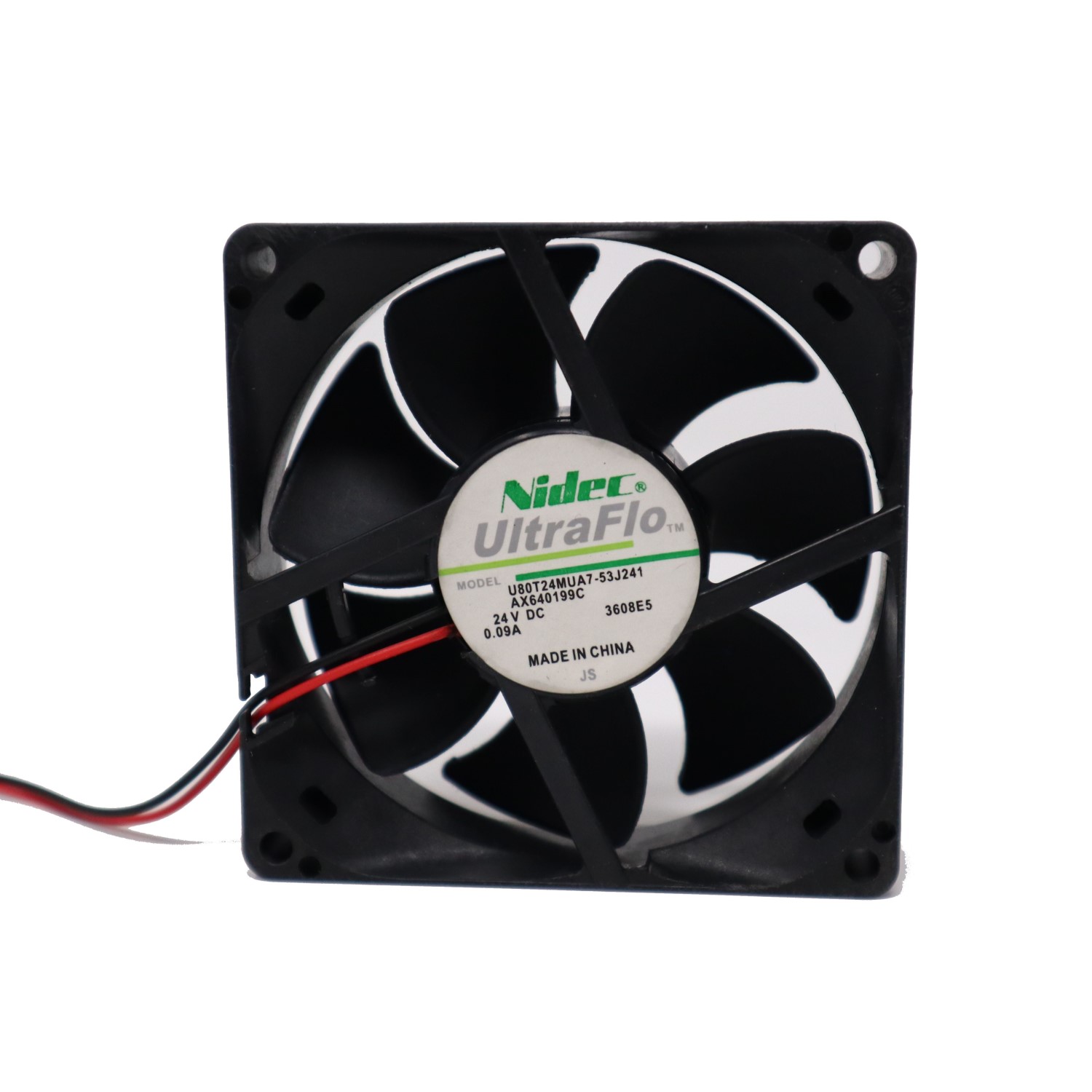 พัดลม24V / 0.09A 3" 80*80*25mm U80T24MUA7-51J32 ULTRAFLO