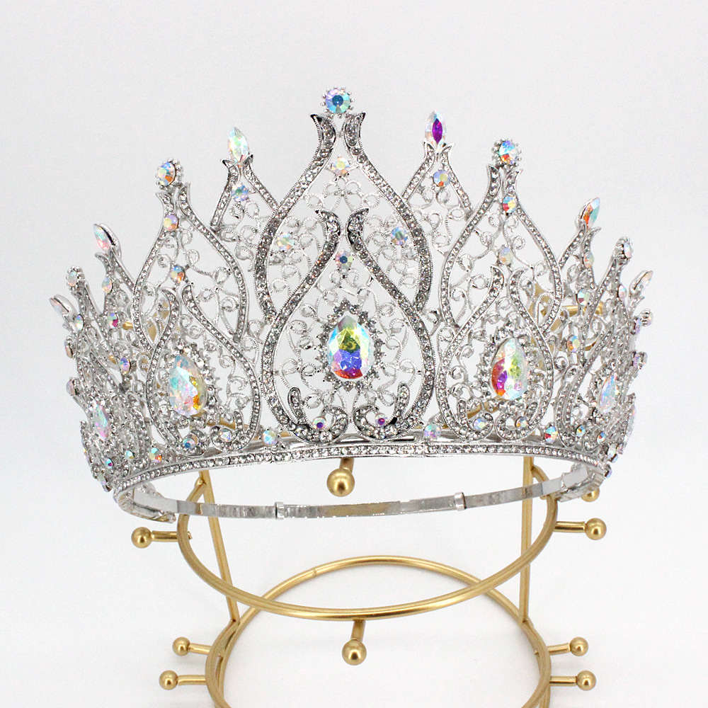 (พร้อมส่งจากไทย) มงกุฏ 115 สีรุ้ง มงกุฎนางงาม มงกุฎเพชร มงกุฎประกวด สวยงามอลังการ ฐานมงวงกลมปรับได้ สินค้าพร้อมส่ง ไม่ต้องรอนาน งานพรีเมี่ยม