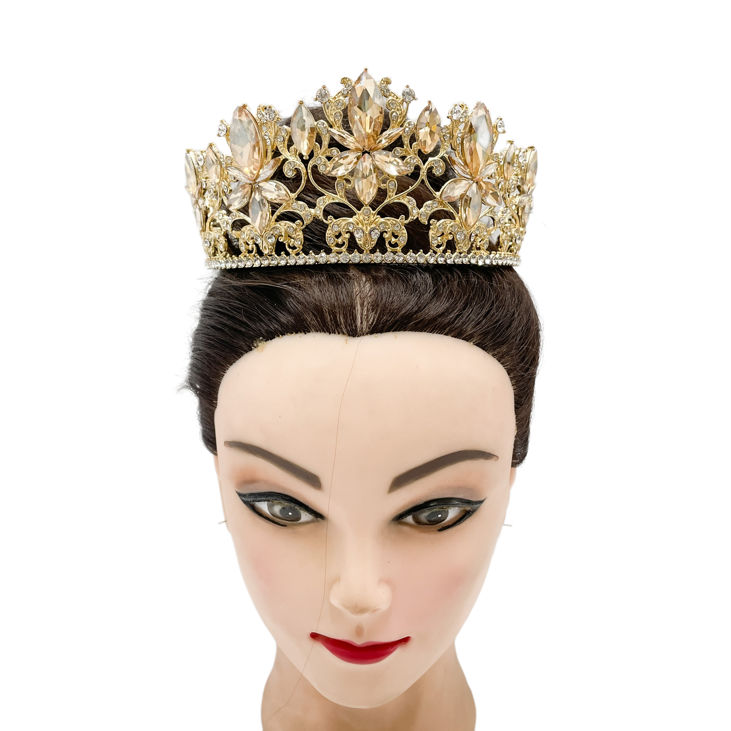 (พร้อมส่ง) เทียร่า 353 สีเหลืองทอง งานสวย ปราณีต QCเพชรทุกเม็ด สินค้าพร้อมส่งจากไทย