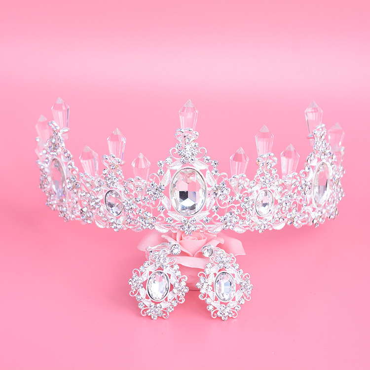 (พร้อมส่ง) เทียร่า 041 สีทอง เทียร่า+ต่างหูหนีบ มงกุฎนางงาม มงกุฎเจ้าหญิง งานสวย ปราณีต QCเพชรทุกเม็ด สินค้าพร้อมส่งจากไทย