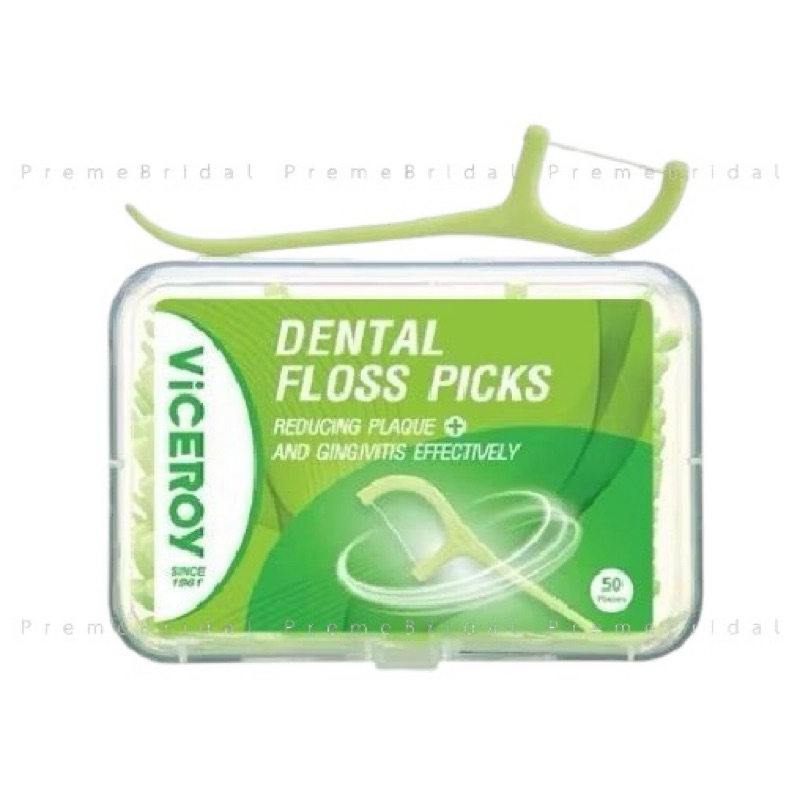 🦷 Viceroy Dental Floss Picks | ไหมขัดฟันแบบด้าม 50 ชิ้น 🧼✨ สะอาดล้ำลึก ดูแลเหงือก – พกง่าย ใช้สะดวก 💚