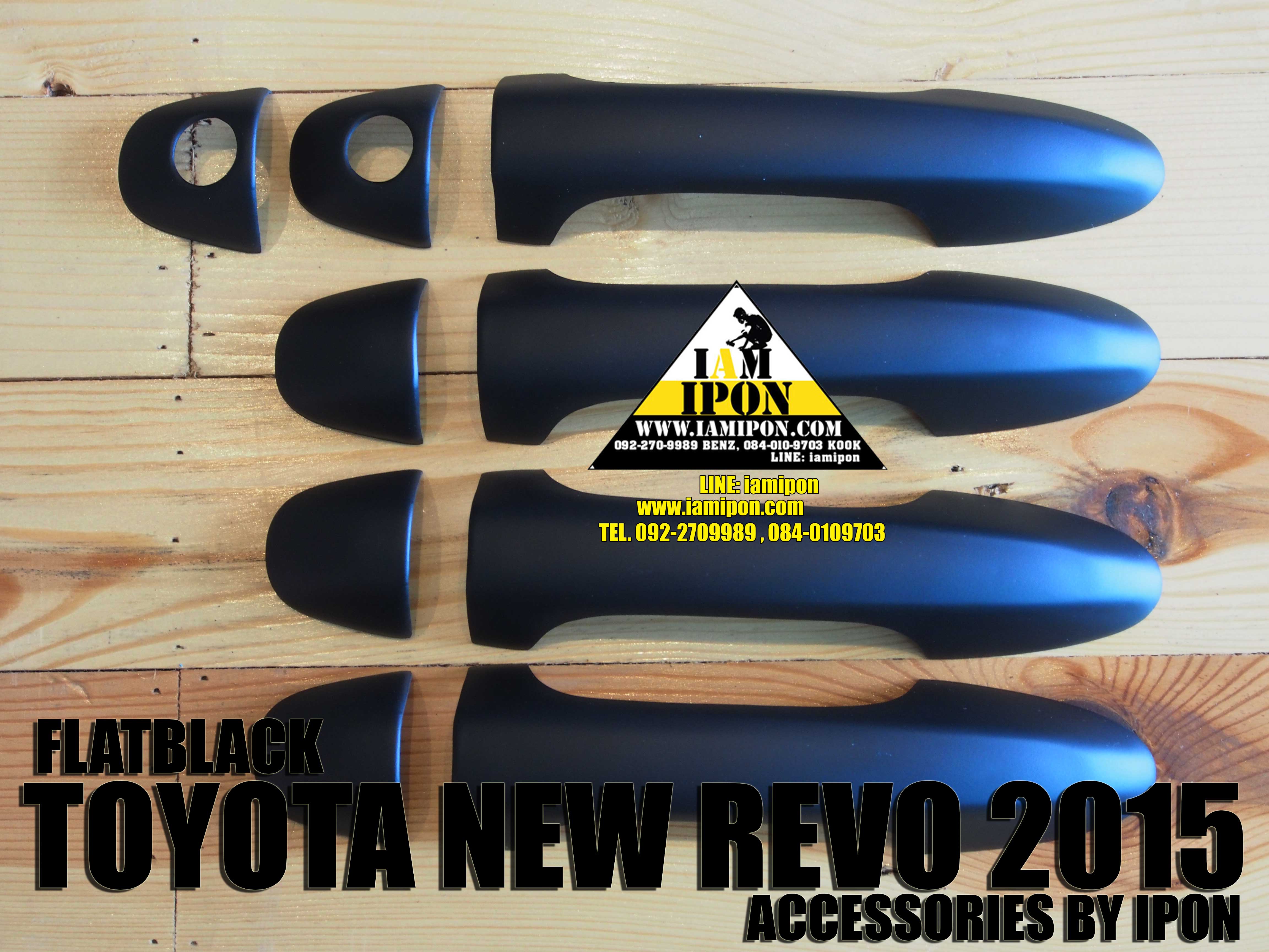 DOOR HANDLE TOYOTA REVO 2015 FLATBLACK ครอบมือจับดำด้านโตโยต้ารีโว่ใหม่ 2015