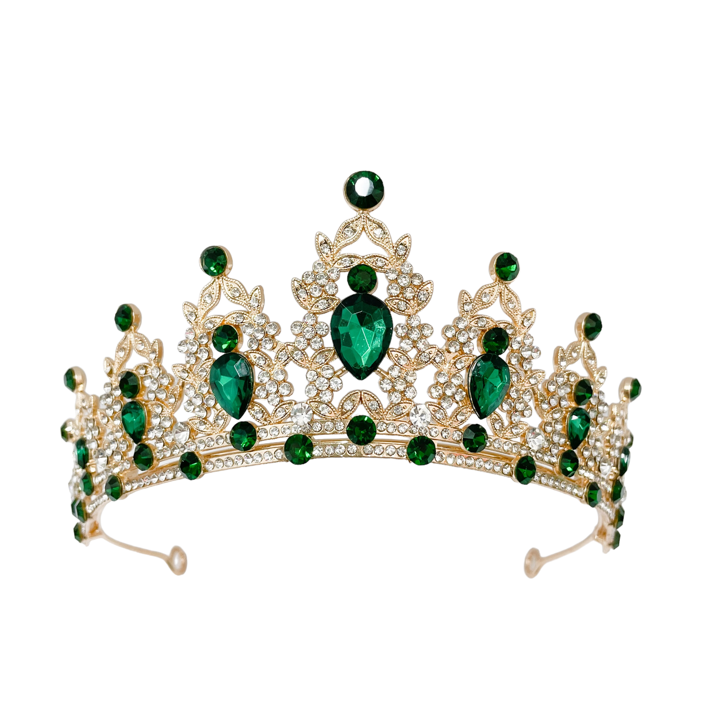 (พร้อมส่ง) เทียร่า 146 สีทอง-เขียว งานสวย ปราณีต QCเพชรทุกเม็ด สินค้าพร้อมส่งจากไทย