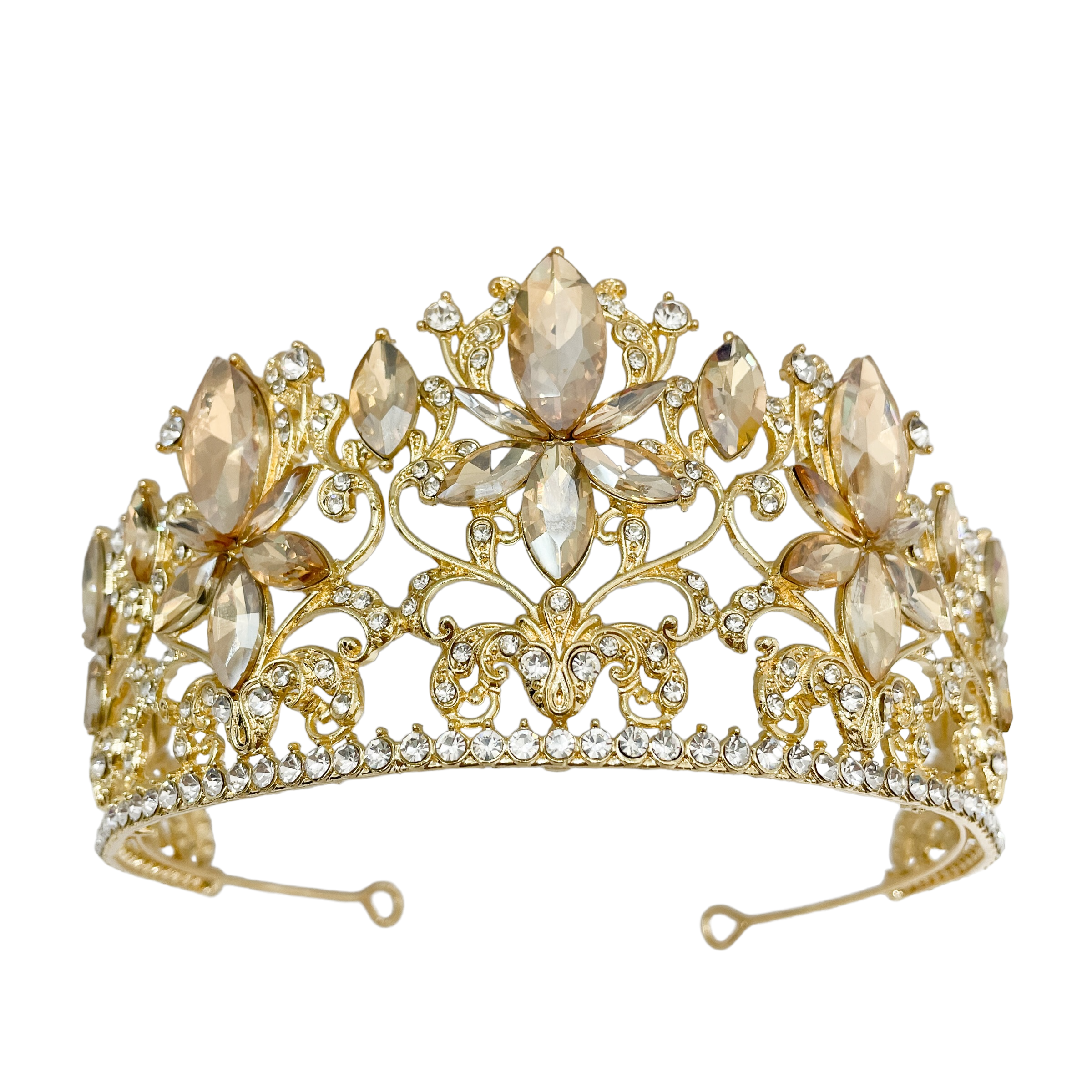 (พร้อมส่ง) เทียร่า 353 สีเหลืองทอง งานสวย ปราณีต QCเพชรทุกเม็ด สินค้าพร้อมส่งจากไทย