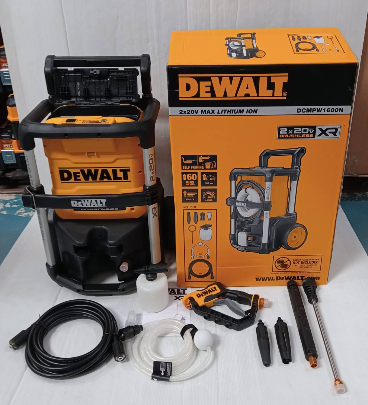 เครื่องฉีดน้ำ110Bar. 18V+18V DCMPW1600 DEWALT