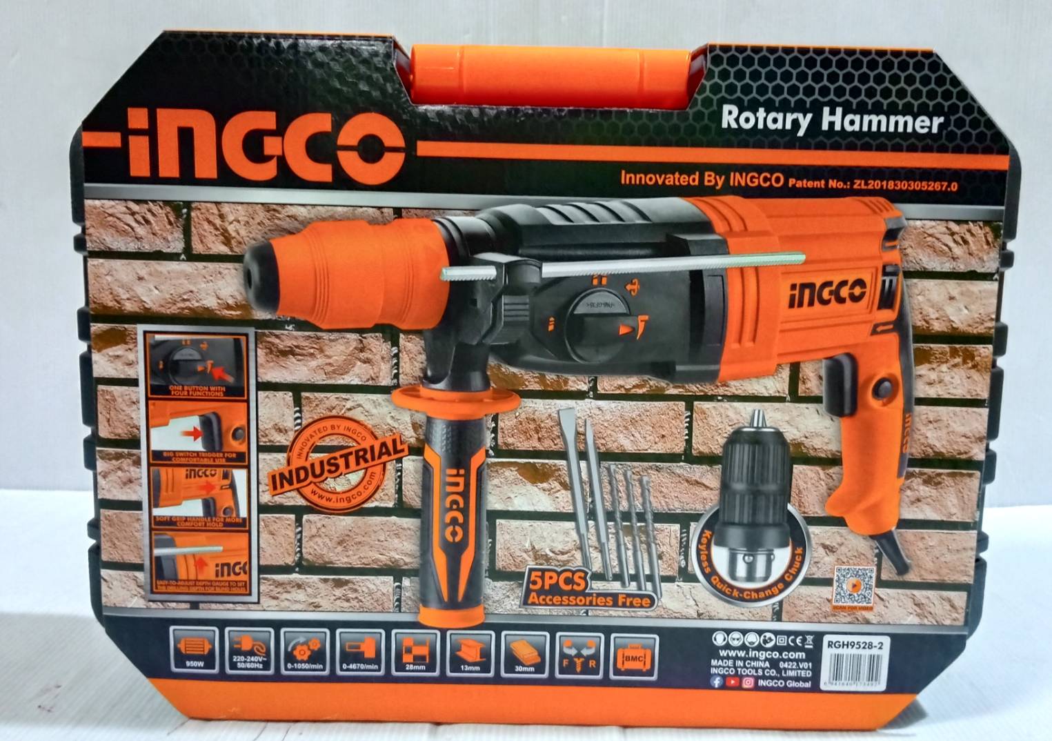 สว่านโรตารี่3ระบบ 950W RGH9528-2 INGCO