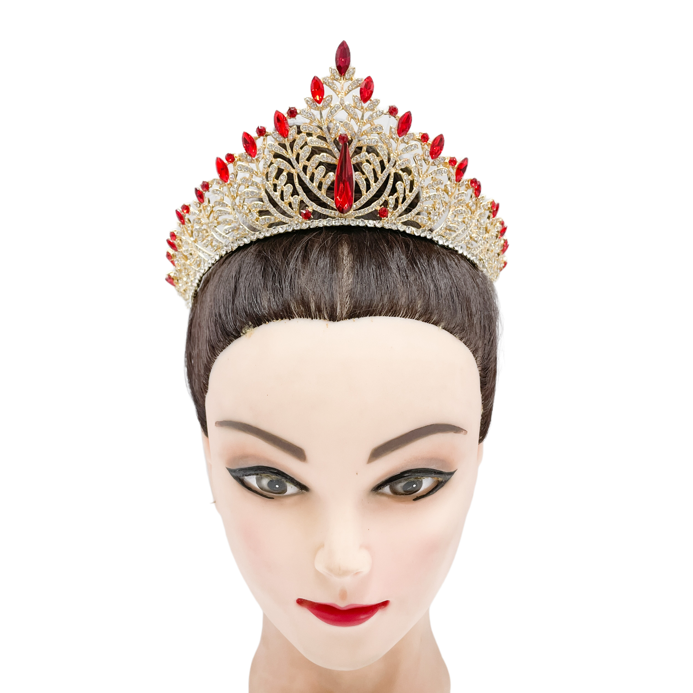 (พร้อมส่ง) เทียร่า 301 สีทอง-แดง มงกุฎนางงาม งานสวย ปราณีต QCเพชรทุกเม็ด สินค้าพร้อมส่งจากไทย