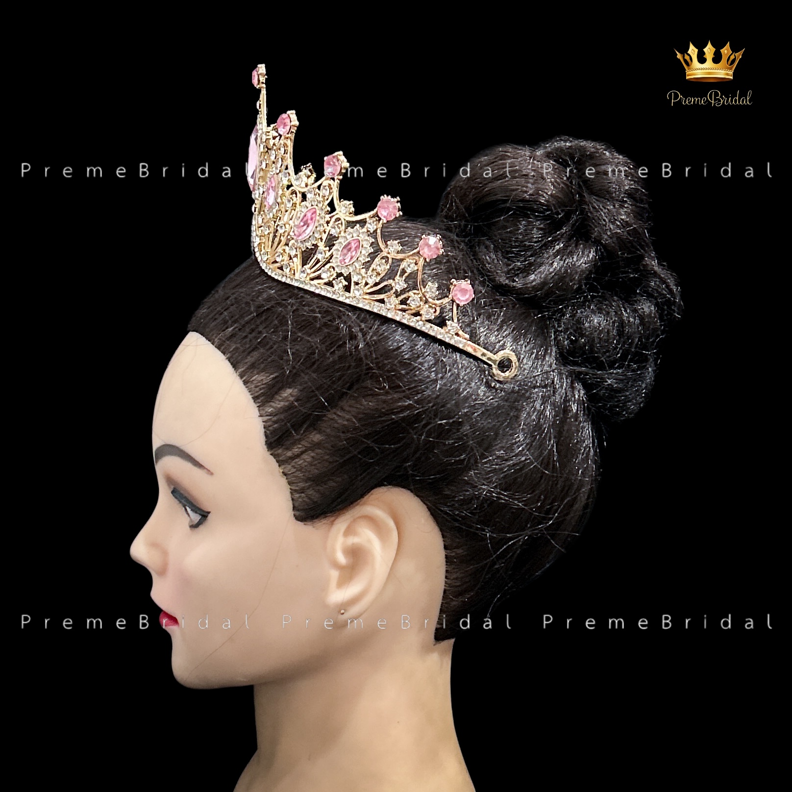 (พร้อมส่ง) เทียร่า 303 สีทอง-ชมพู มงกุฎนางงาม งานสวย ปราณีต QCเพชรทุกเม็ด สินค้าพร้อมส่งจากไทย