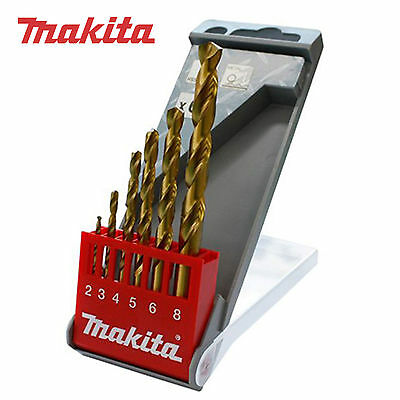 ชุดดอกสว่านเจาะเหล็กHSS-TIN 2-8mm (6ดอก/ชุด) MAKITA #D-44183