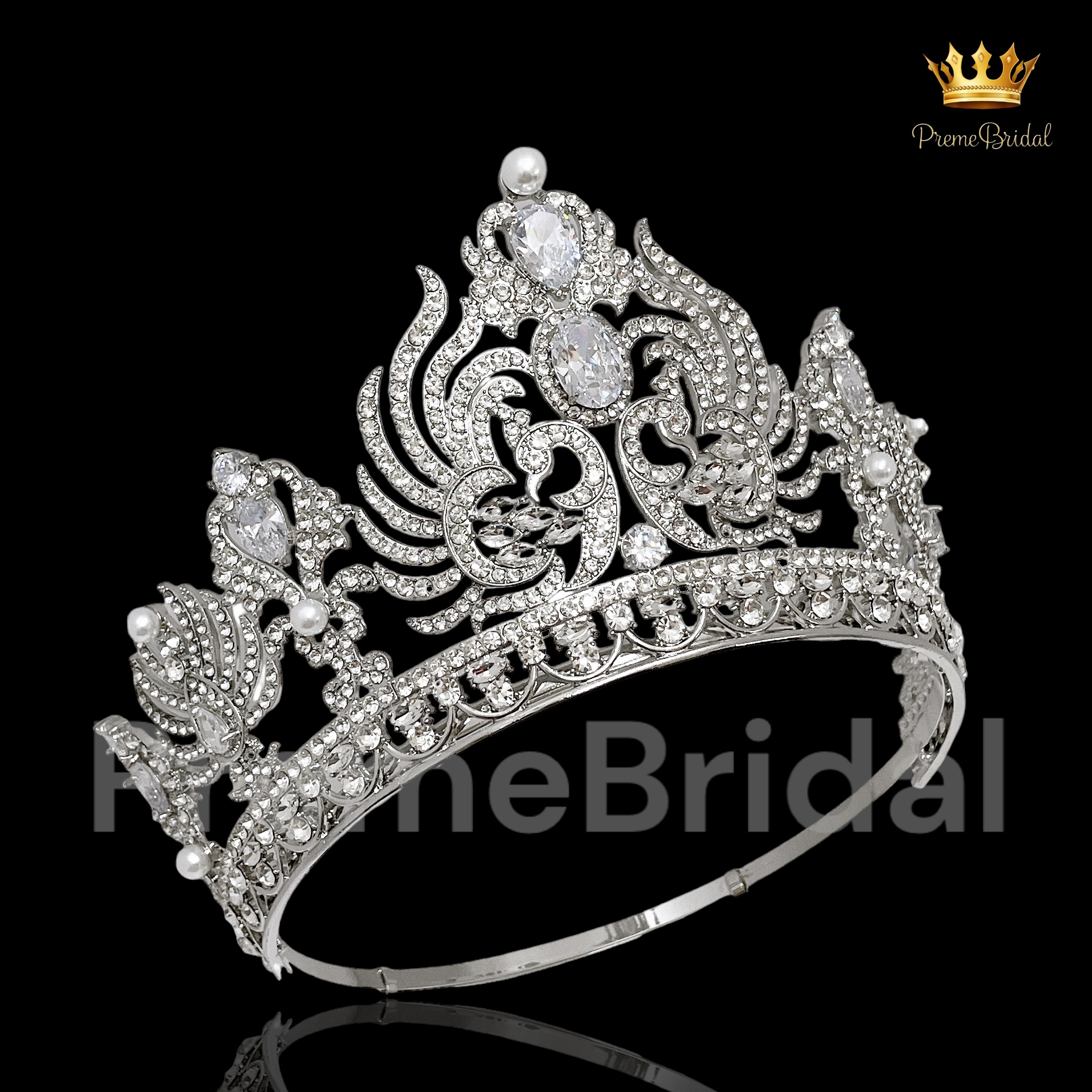 (พร้อมส่งจากไทย) มงกุฏ 093 สีเงิน มงกุฎนางงาม มงกุฎเพชร มงกุฎประกวด สินค้าพร้อมส่ง ไม่ต้องรอนาน งานพรีเมี่ยม