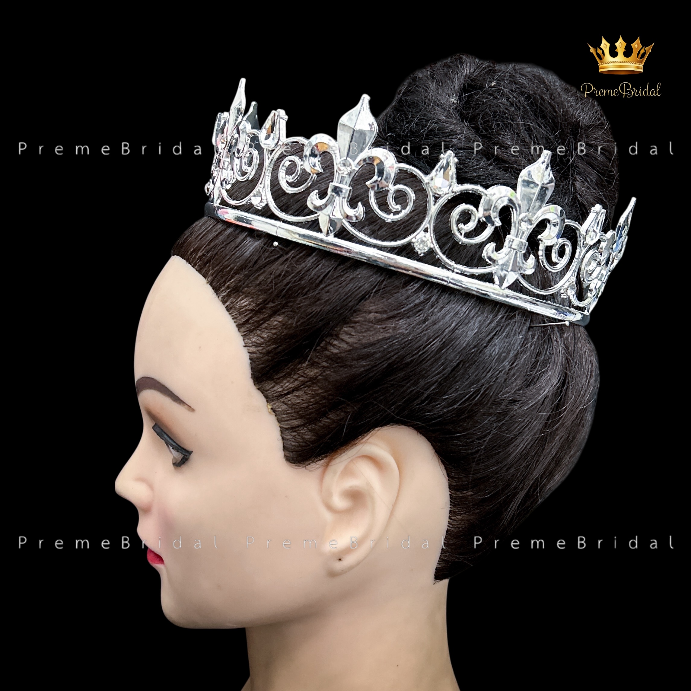 (พร้อมส่ง) มงกุฏผู้ชาย 026 สีเงิน มงกุฎผู้ชาย มงกุฎเจ้าชาย งานสวย ปราณีต QCเพชรทุกเม็ด
