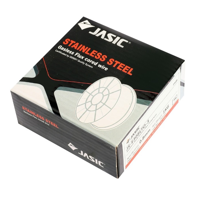JASIC ลวดเชื่อม MIG 0.8mm. 1 Kg. สแตนเลส 308L (ไม่ใช้แก๊ส) ลวดฟลักซ์คอร์