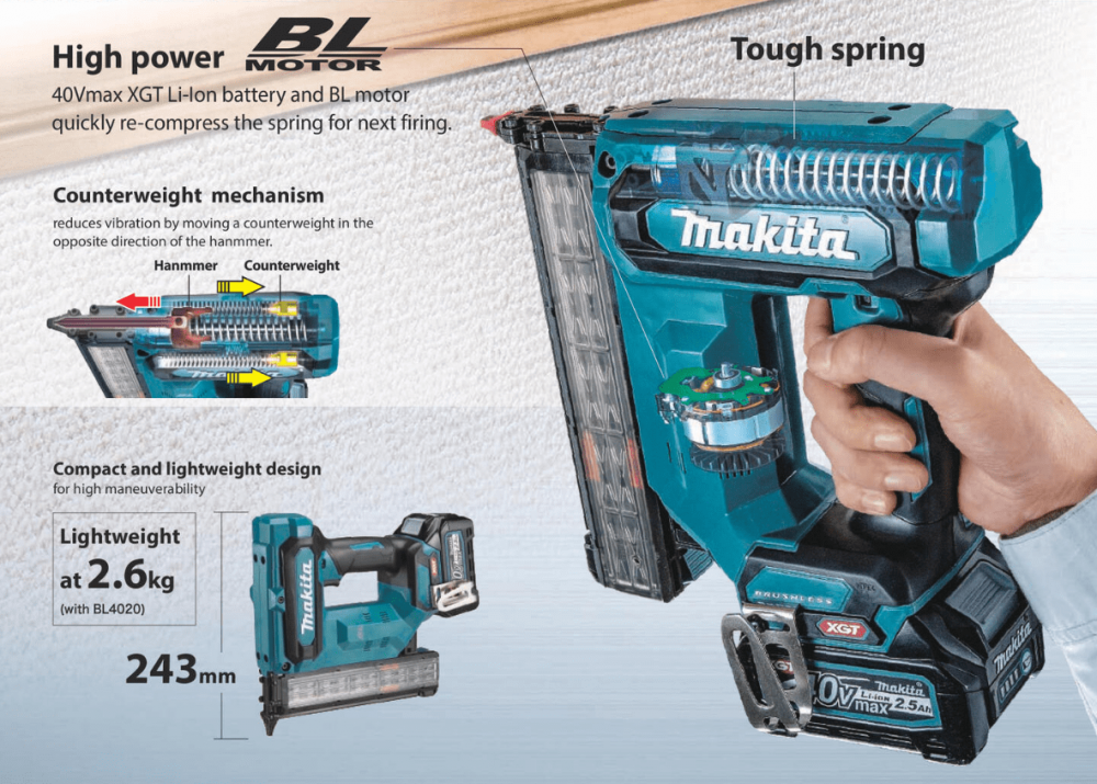 ปืนยิงตะปูไร้สาย40V FN001GZ02 MAKITA (ตะปู PIN)