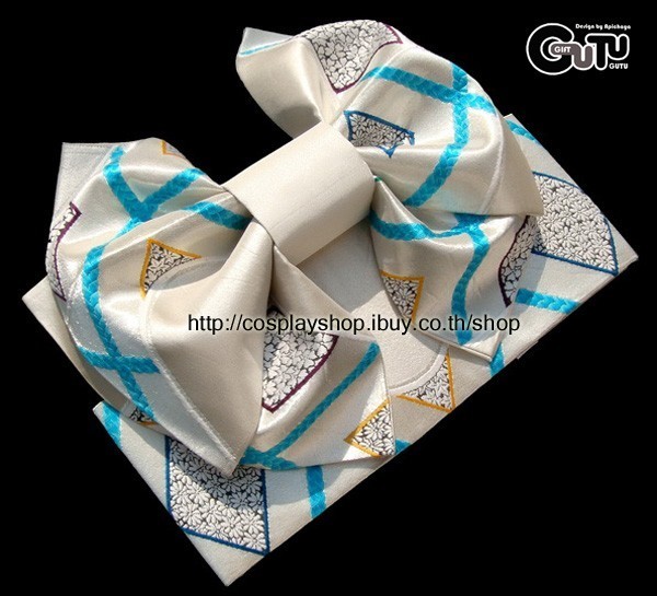 Set. กิโมโนสีม่วงลายดอกไม้+โอบิ ผู้หญิง03