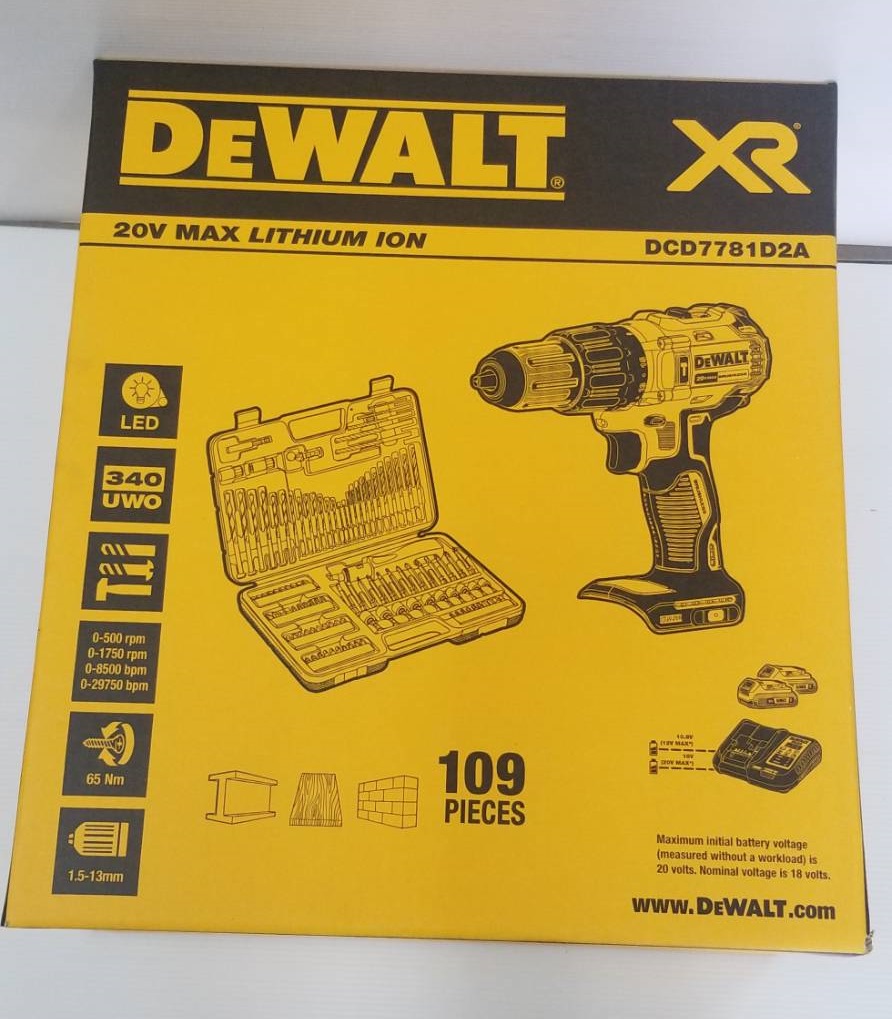 สว่านกระแทกไร้สาย20V DCD7781D2A DEWALT