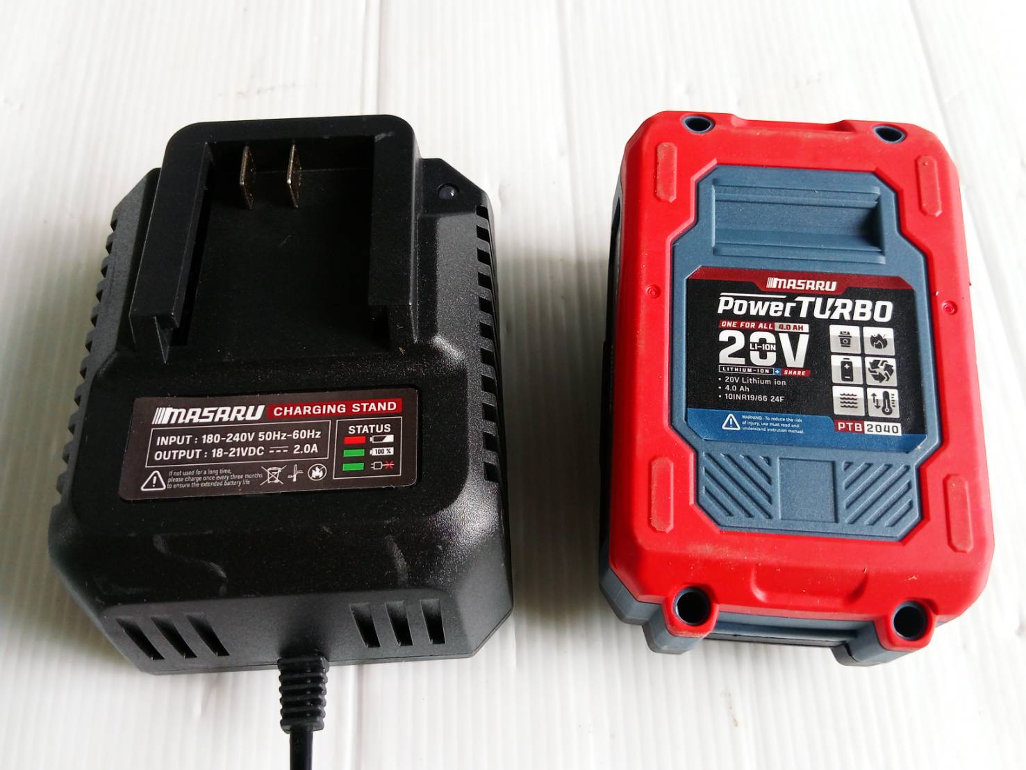 MASARU พัดลมไร้สาย SCFP-900-B1 12" มีไฟในตัว Power Turbo 20V แบตรุ่นใหม่