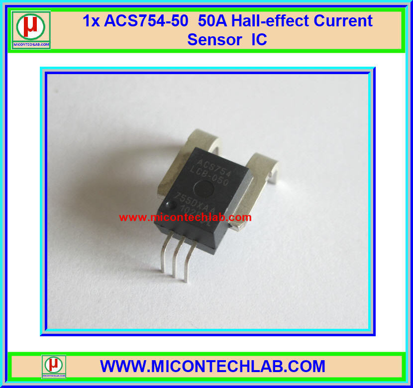 1x ACS754-50 50A Hall-effect Current Sensor IC