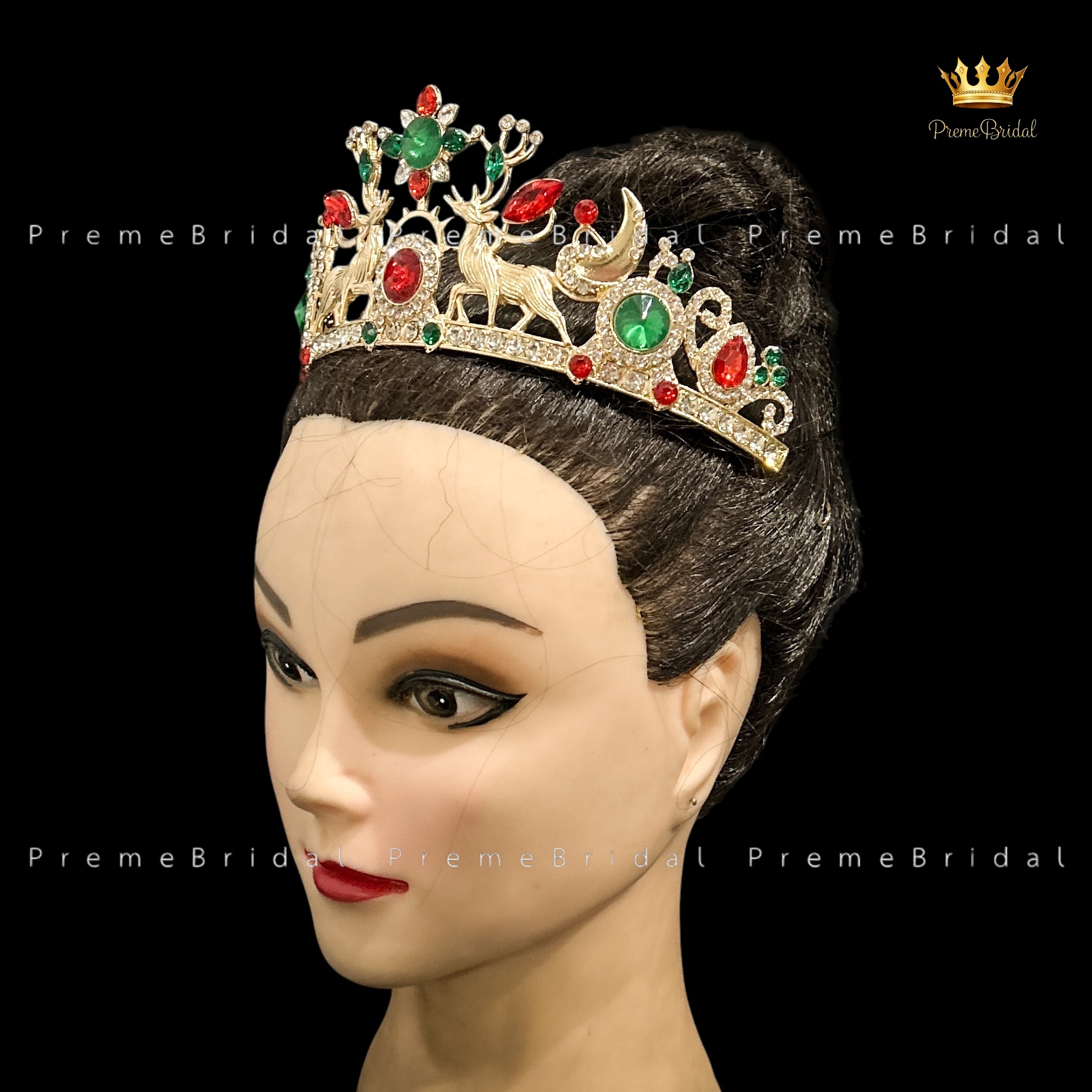 (พร้อมส่ง) มงกุฎคริสต์มาส 003 งานสวย ปราณีต QCเพชรทุกเม็ด สินค้าพร้อมส่งจากไทย