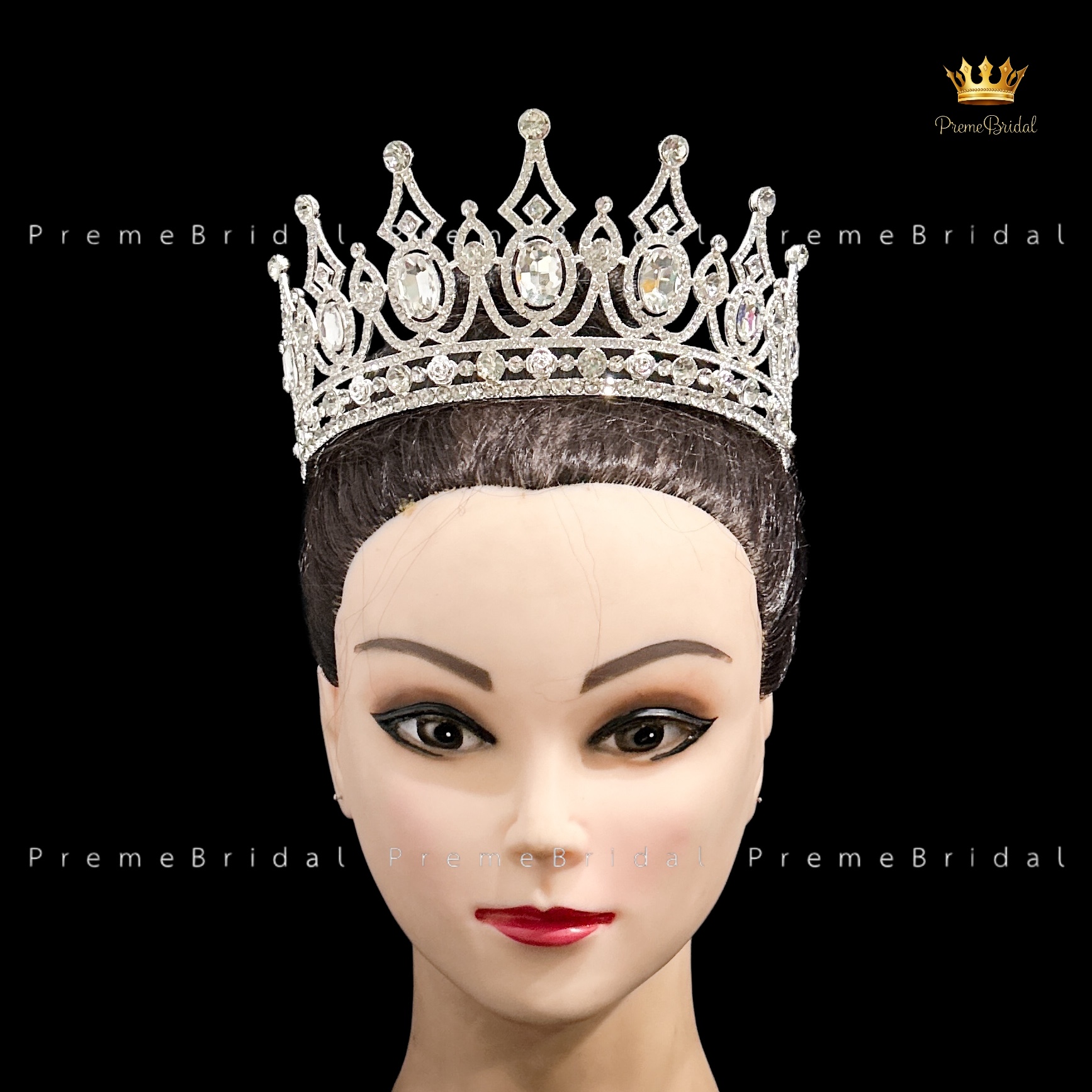 (พร้อมส่ง) เทียร่า 438 มงกุฎครึ่งหัว งานเจ้าสาว งานประกวด สวย ปราณีต QCเพชรทุกเม็ด สินค้าพร้อมส่งจากไทย