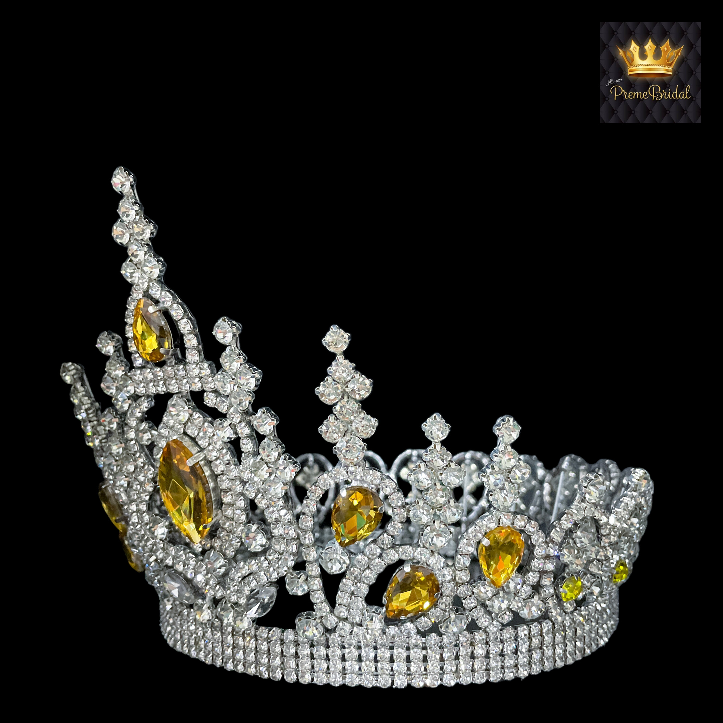 (พร้อมส่งจากไทย) มงกุฏ 106 สีเหลือง มงกุฎนางงาม มงกุฎเพชร มงกุฎประกวด สินค้าพร้อมส่ง ไม่ต้องรอนาน งานพรีเมี่ยม