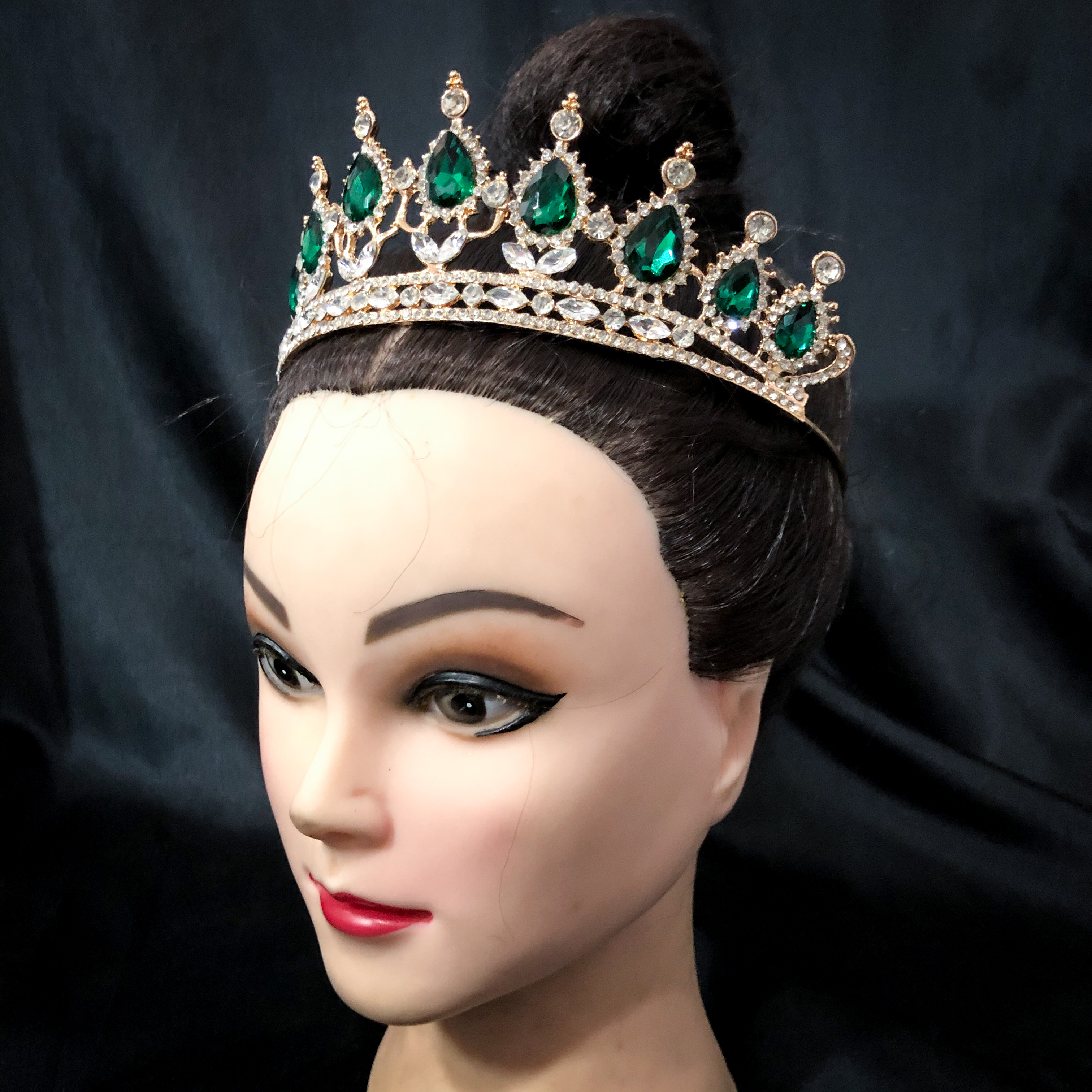 (พร้อมส่ง) เทียร่า 275 สีเขียว มงกุฎนางงาม มงกุฎเจ้าหญิง งานสวย ปราณีต QCเพชรทุกเม็ด สินค้าพร้อมส่งจากไทย