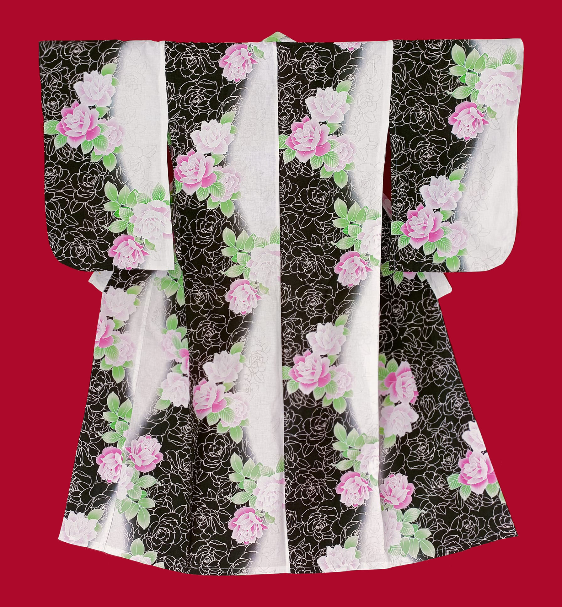 ยูกาตะขาวดำลายกุหลาย(155cm)03