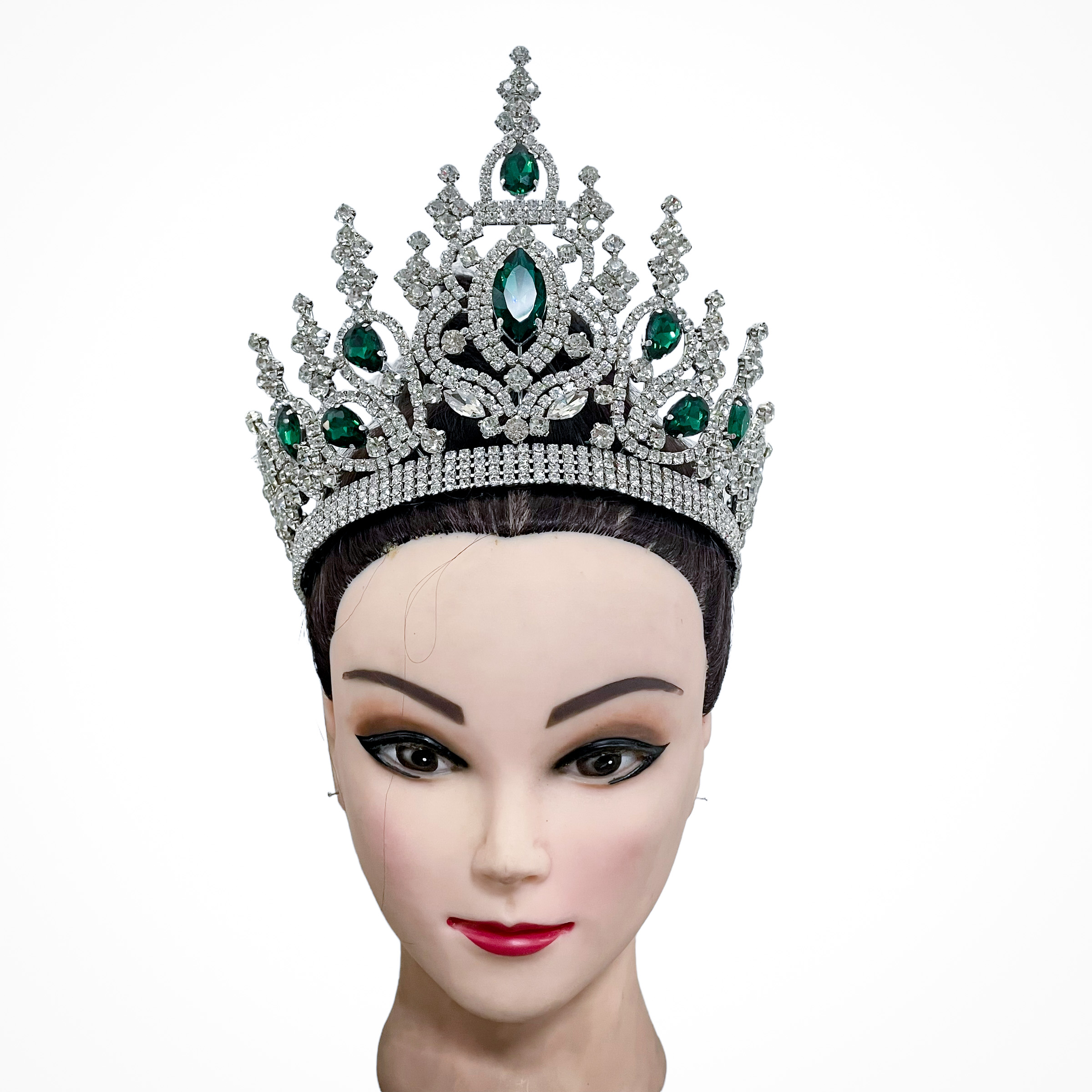 (พร้อมส่งจากไทย) มงกุฏ 108 สีเขียว มงกุฎนางงาม มงกุฎเพชร มงกุฎประกวด สินค้าพร้อมส่ง ไม่ต้องรอนาน งานพรีเมี่ยม