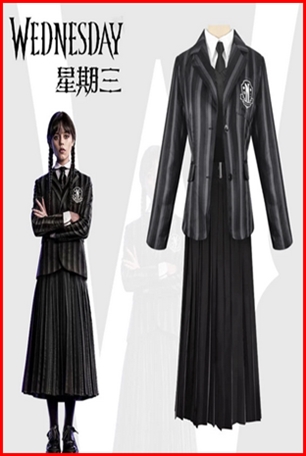 ชุดนักเรียน Wednesday / ชุด Wednesday / ชุดเว้นท์เดย์ / ชุดอดัมแฟมิลี่ / Addams Family