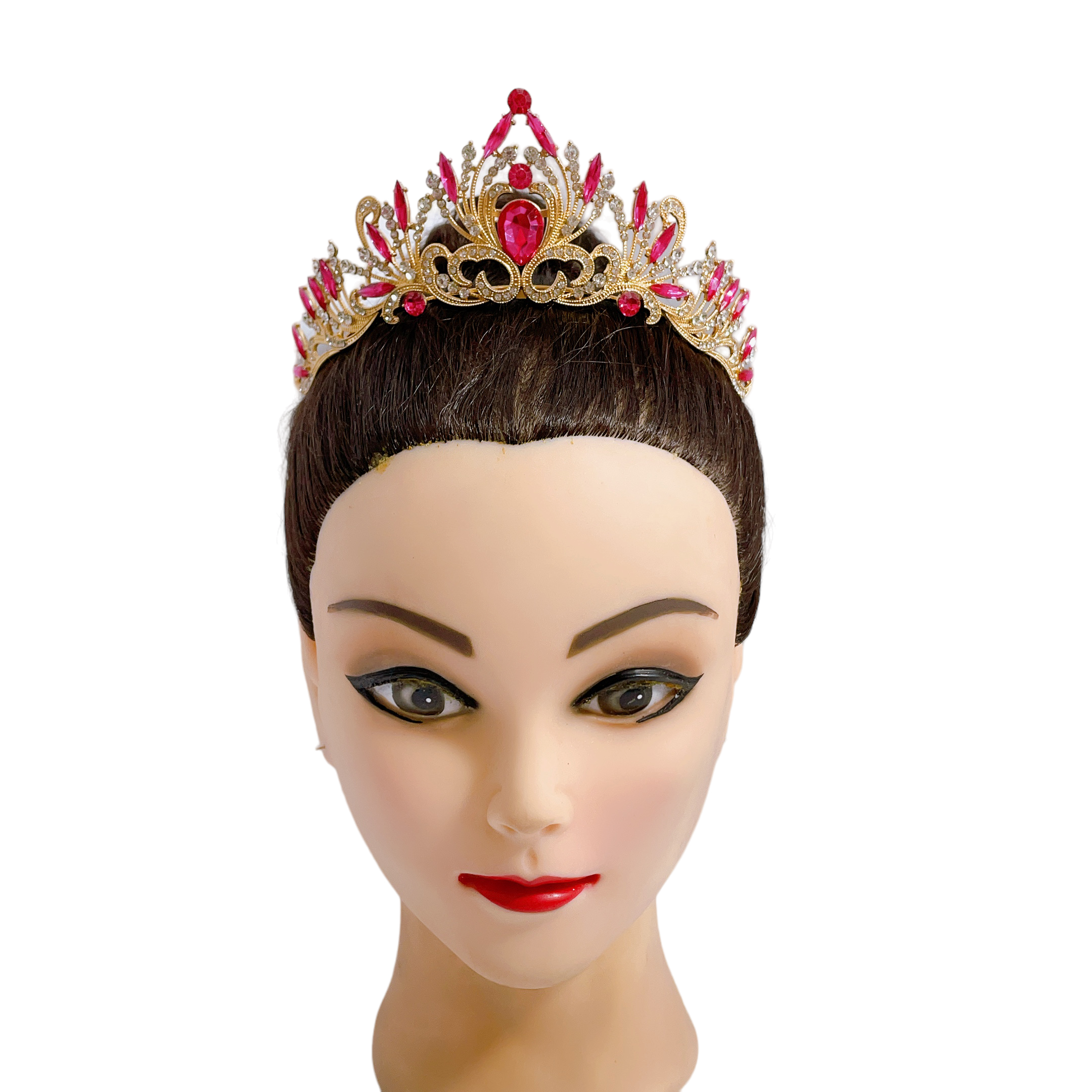 (พร้อมส่ง) เทียร่า 331 สีชมพูบานเย็น มงกุฎนางงาม งานสวย ปราณีต QCเพชรทุกเม็ด สินค้าพร้อมส่งจากไทย