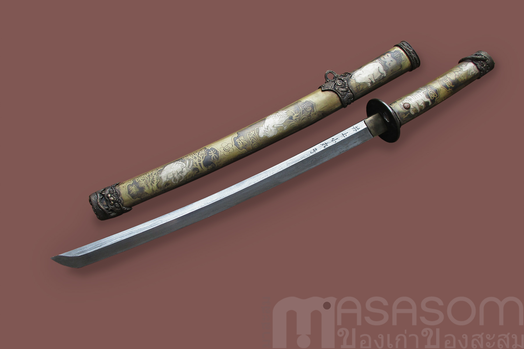 ดาบญี่ปุ่นขนาดกลางลาย 12 นักษัตร