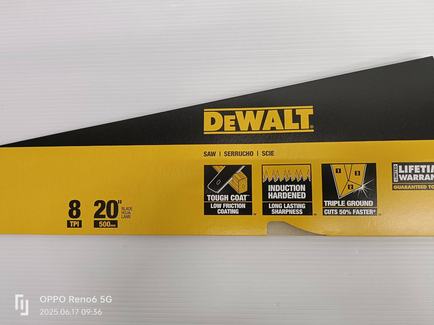 DEWALT รุ่น DWHT20545L เลื่อยมือ DEWALT 20 นิ้ว