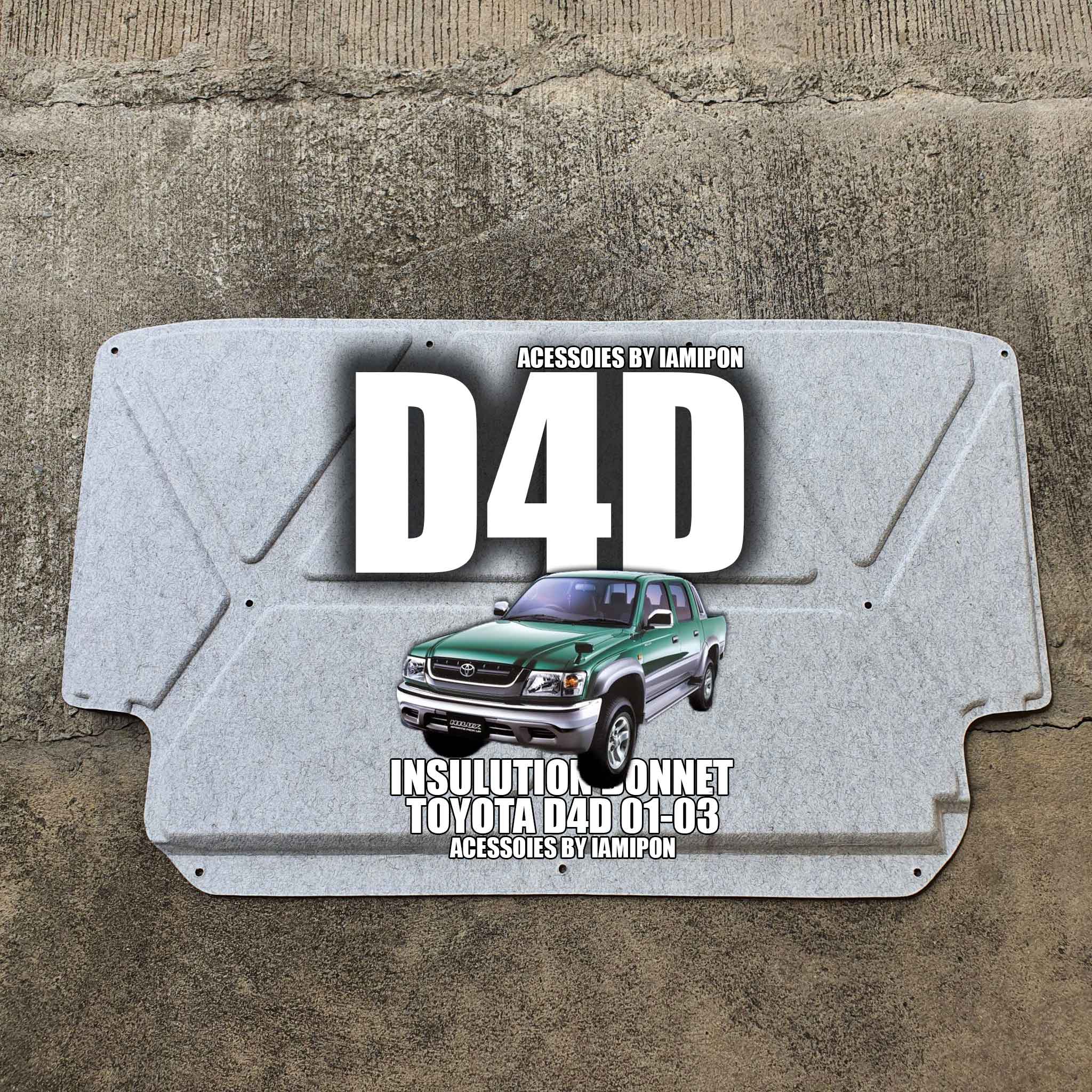 แผ่นกันความร้อนฝากระโปรงหน้าโตโยต้าดีโฟร์ดี 2001-2003 INSULATION BONNET TOYOTA D4D 2001-2003