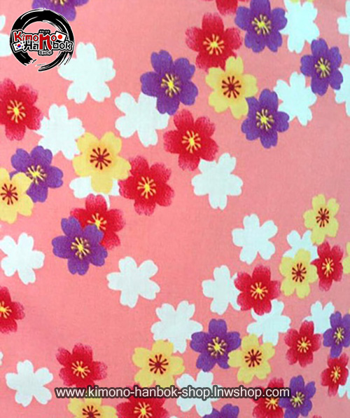 set.ยูกาตะ สีชมพูลายซากุระ