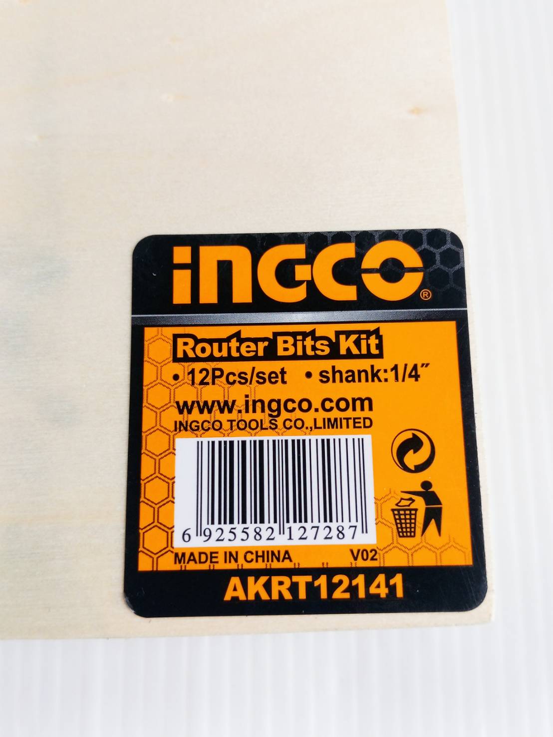 ชุดดอกทริมเมอร์1/4 12ชุดตัว AKRT12141 INGCO