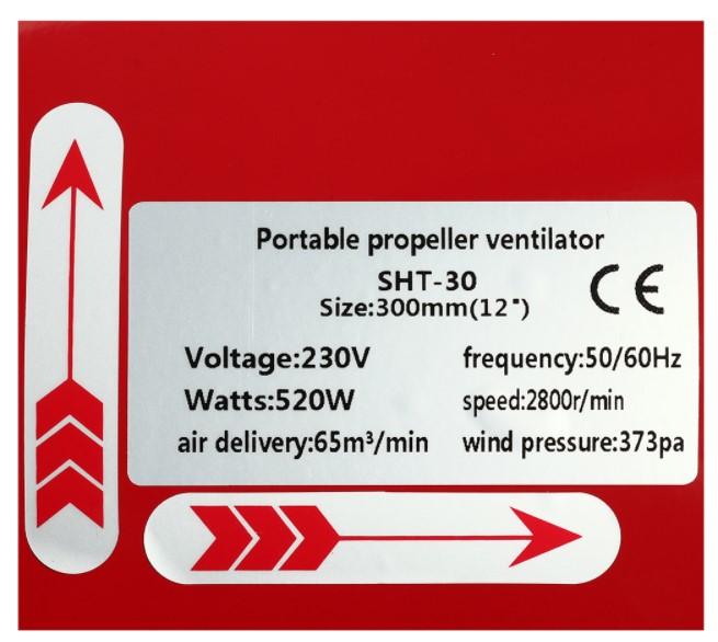 พัดลมอุโมง12" SHT-30 POLO