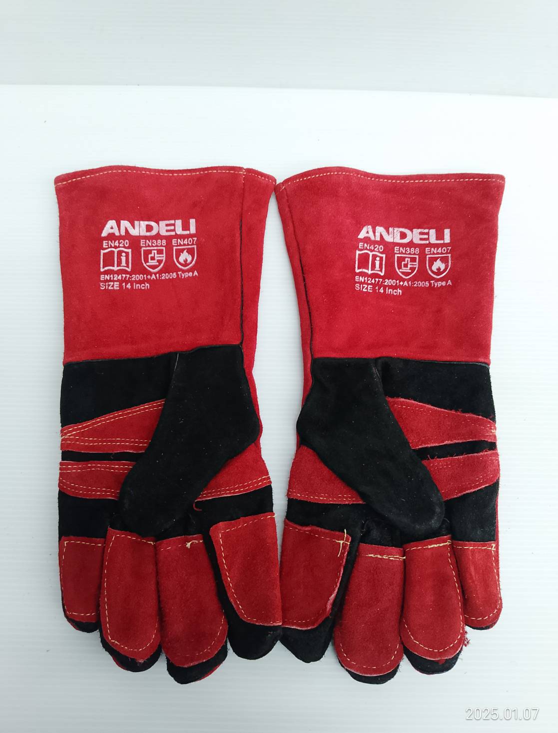 ถุงมือเชื่อม13" สีแดง ANDELI รุ่น 141-1001