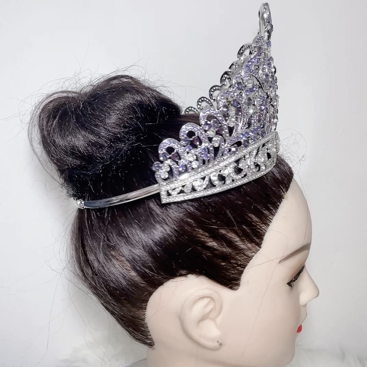 (พร้อมส่งจากไทย) มงกุฏ 112 มงกุฎมิสยูนิเวิร์ส 2022 สีม่วงเงิน