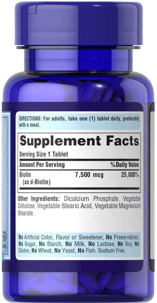 Puritan Ultra Biotin 7500 mcg 50 Tablets