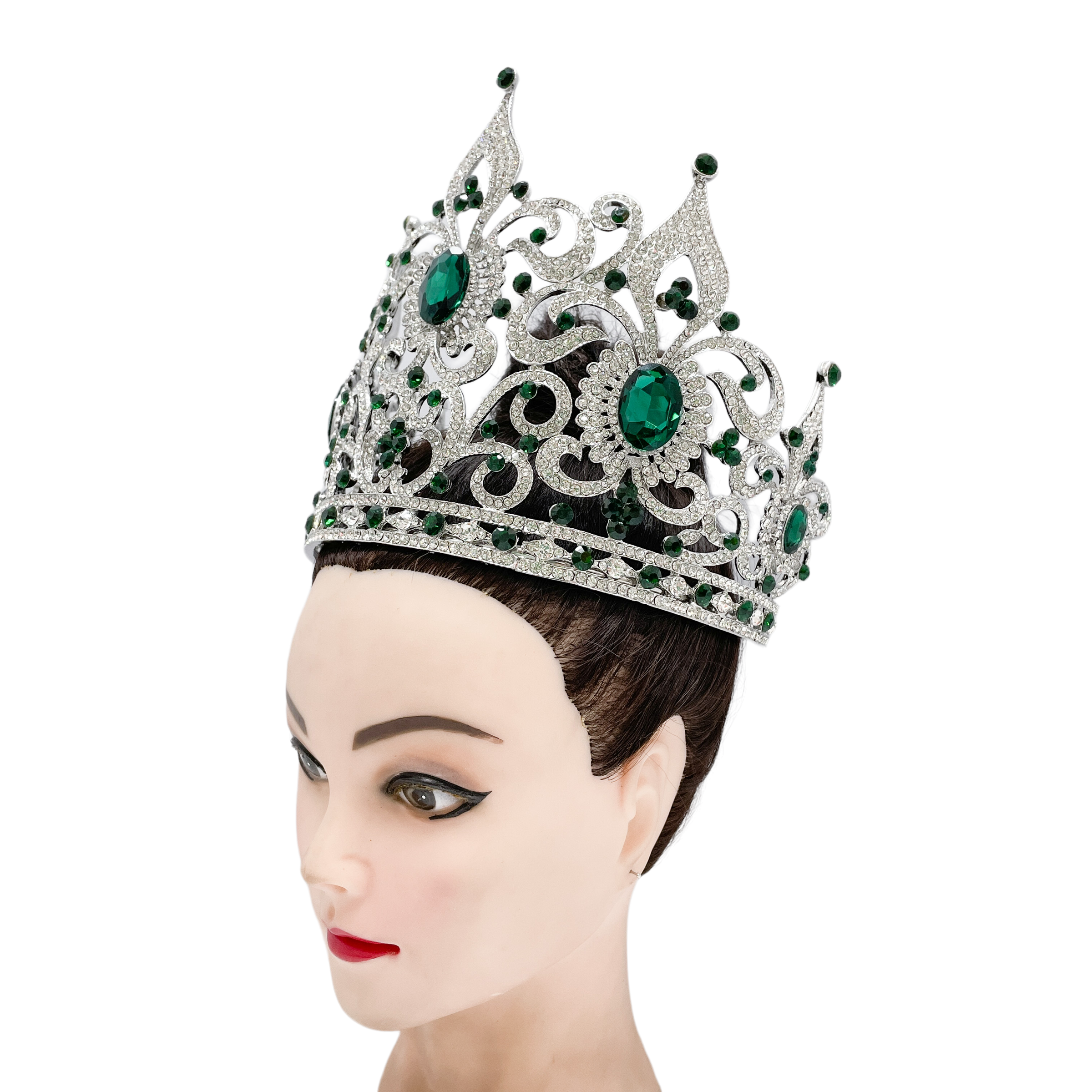 (พร้อมส่งจากไทย) มงกุฏ 102 สีเขียว มงกุฎนางงาม มงกุฎเพชร มงกุฎประกวด สินค้าพร้อมส่ง ไม่ต้องรอนาน งานพรีเมี่ยม