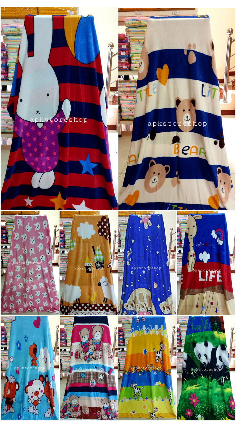 ขายส่ง ผ้าห่มนาโน แบบบาง #APK57-ลายการ์ตูน ส่ง 57 บาท
