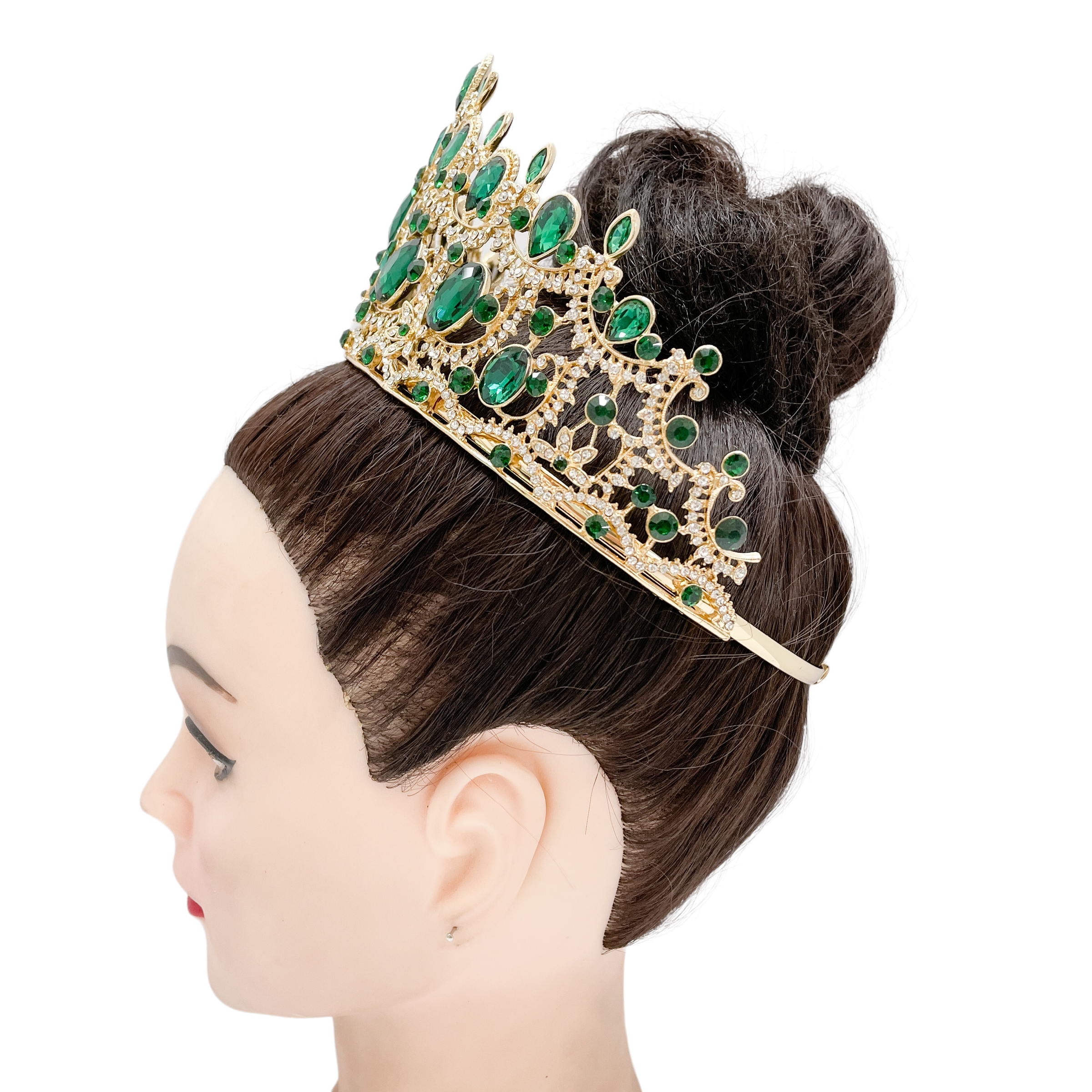 (พร้อมส่งจากไทย) มงกุฏ 105 สีเขียว มงกุฎนางงาม มงกุฎเพชร มงกุฎประกวด สินค้าพร้อมส่ง ไม่ต้องรอนาน งานพรีเมี่ยม