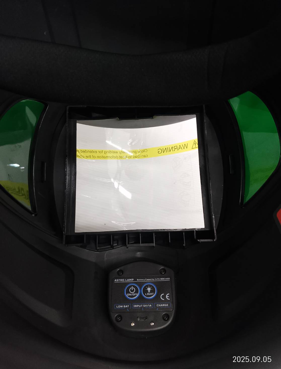 ANDELI หน้ากากปรับแสงอัตโนมัติหน้าจอขนาดใหญ่ มีไฟ LED และมุมมองด้านข้าง MA900VL-AE