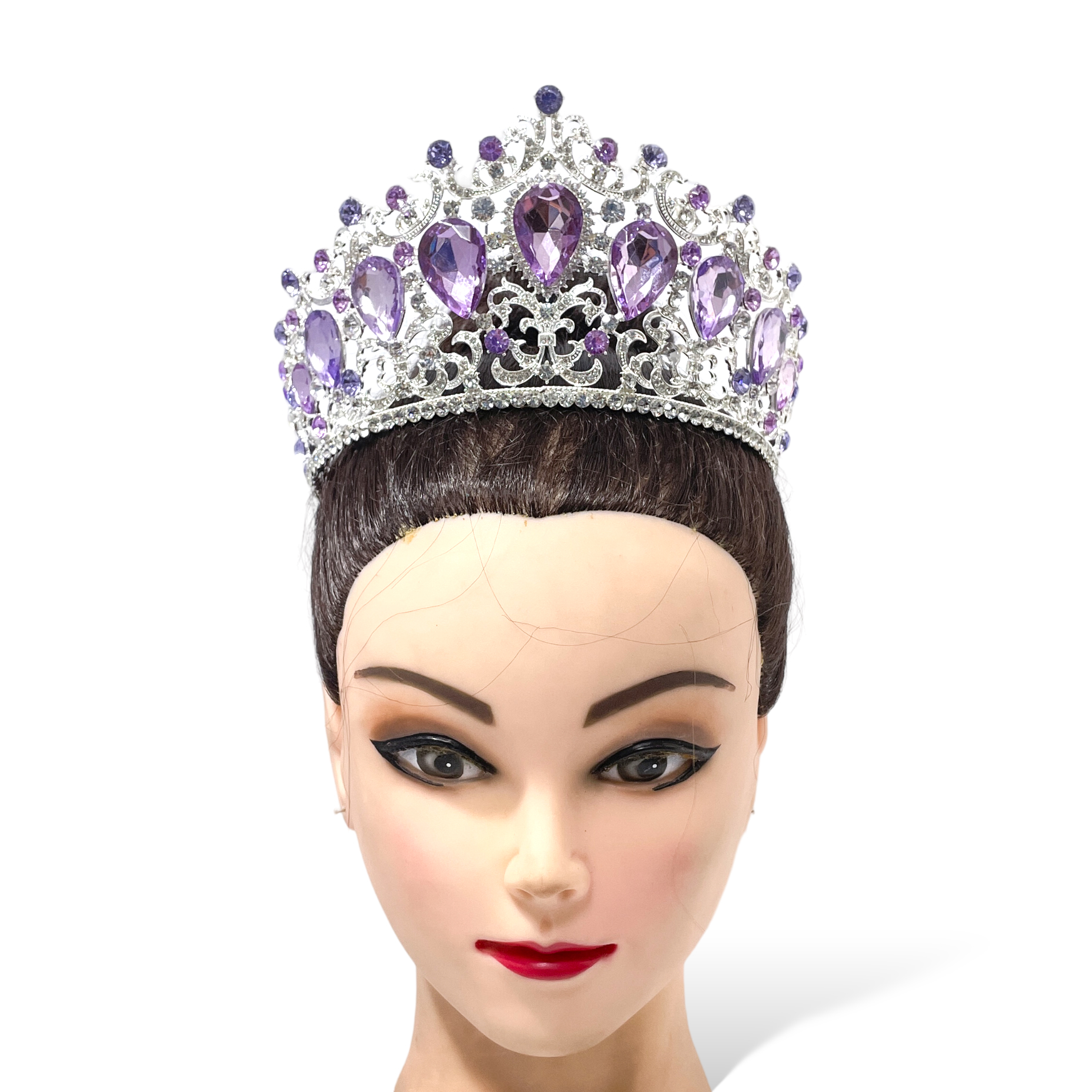 (พร้อมส่ง) เทียร่า 378 สีม่วง งานสวย ปราณีต QCเพชรทุกเม็ด สินค้าพร้อมส่งจากไทย