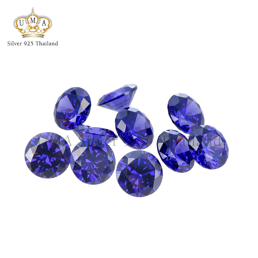 เพชรCZ 6A ทรงกลม สีม่วงเข้ม (Violet Dark CZ) - Size 2.70mm - 1แพ็ค - 500เม็ด