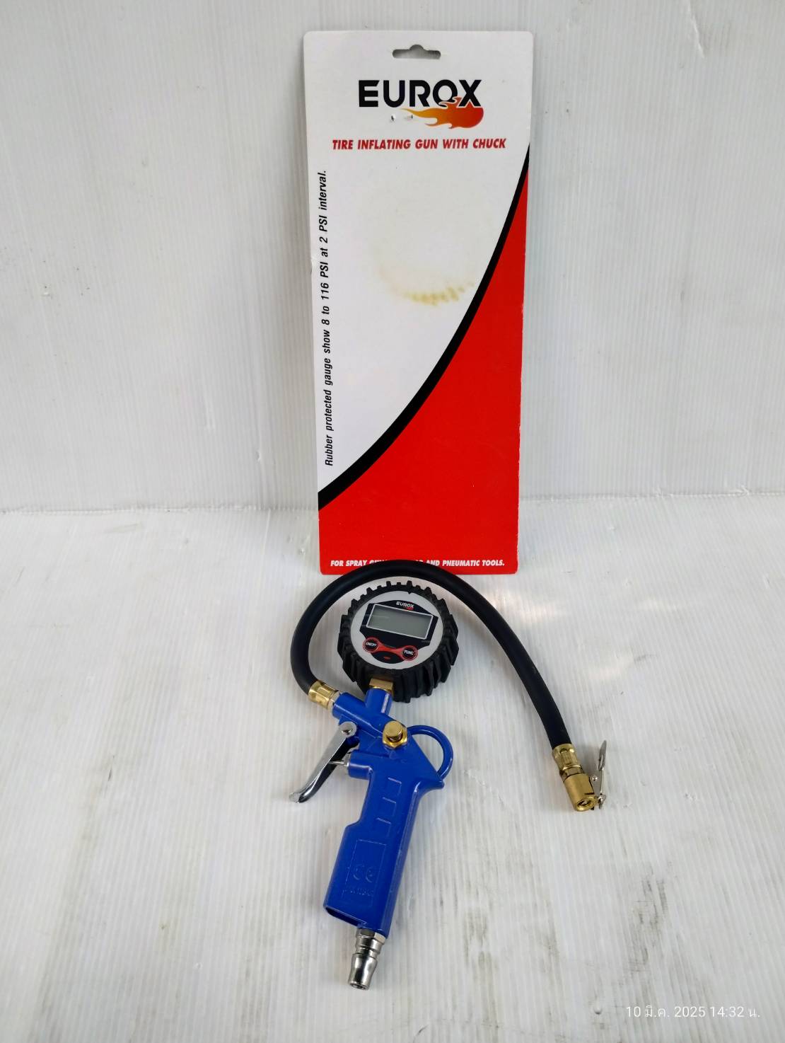 EUROX ปืนเติมลมยาง ความยาวสายเติมลม: 12 นิ้ว