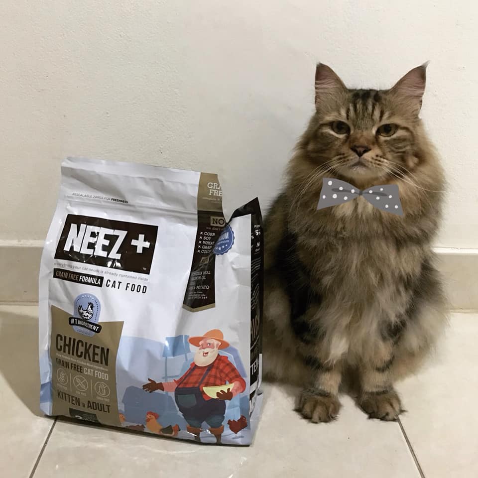 NEEZ+อาหารแมว นีซพลัส เกรนฟรี พรีเมี่ยมสำหรับน้องแมว 🐥สูตรแมวใหญ่ 1 กิโล 250.- เหมาะกับแมวโต อายุ 4 เดือน-12 ปี (ฟรีส่ง)