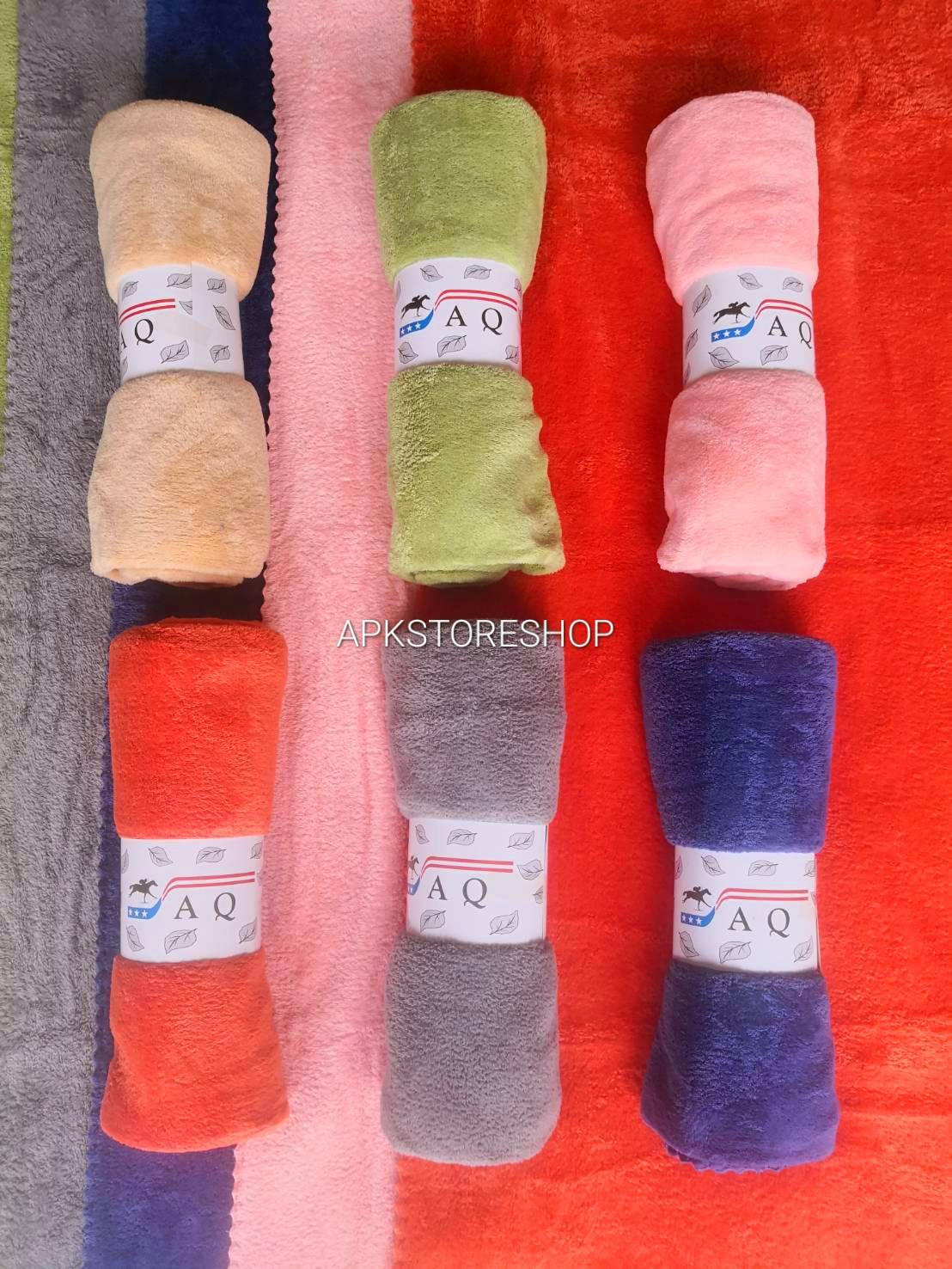 ขายส่ง ผ้าเช็ดตัวขนแกะ/ขนเป็ด #สีพื้น ส่ง 38 บาท