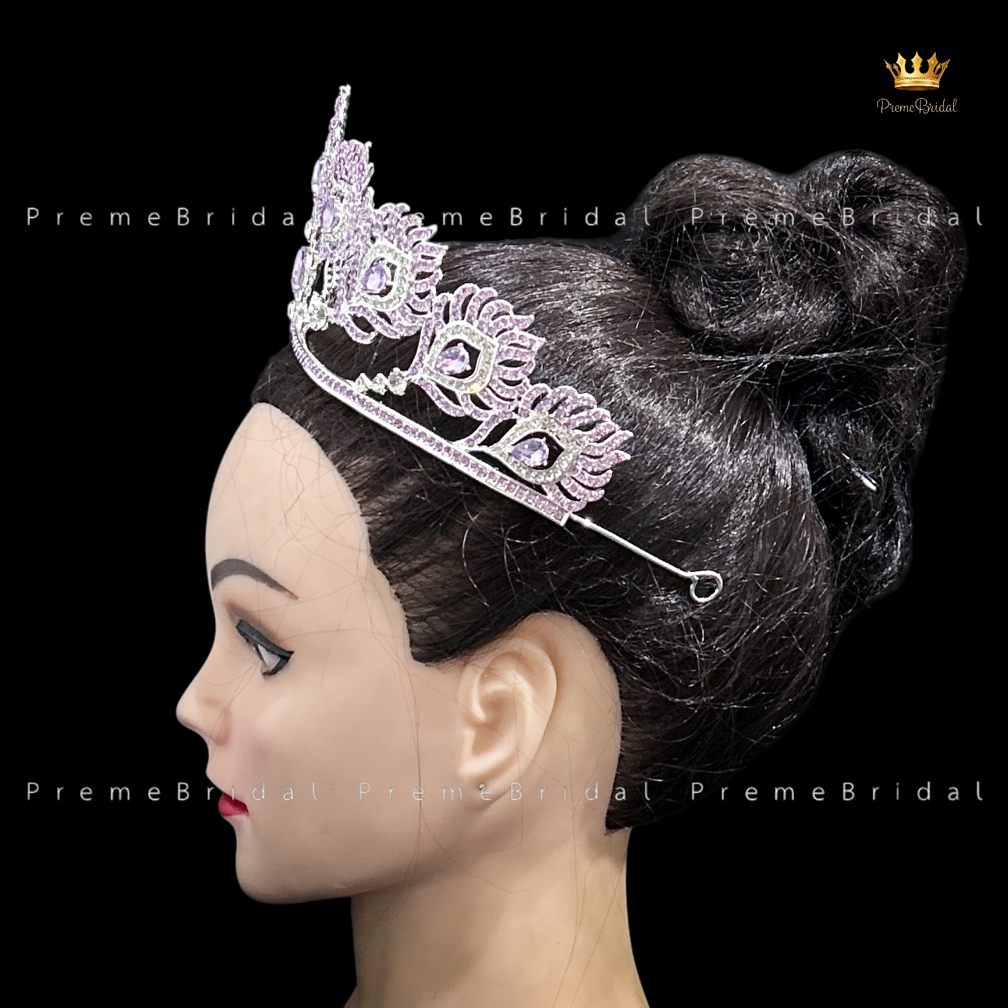 (พร้อมส่ง) เทียร่า 445 มงกุฎครึ่งหัว รูปขนนกฟีนิกซ์ สวย ปราณีต QCเพชรทุกเม็ด สินค้าพร้อมส่งจากไทย