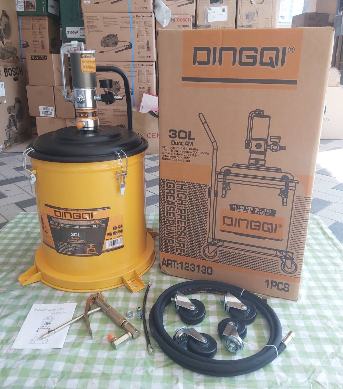 ถังอัดจารบี30ลิตร แบบใช้ลม ART:123130 DINGQI